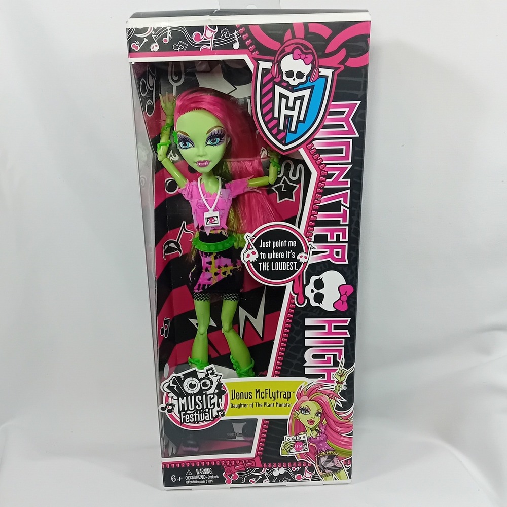 2012 NIB Monster High Music Festival Venus McFlytrap Doll Plant Monster G1 READ